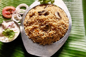 Mushroom Dum Biryani