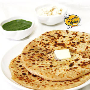 2 Aloo Parantha + Chutney + Pickle + Butter + Curd [200 Gram]                           