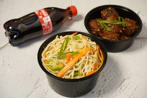Veg Manchurian Dry (Half)+Veg Hakka Noodles (Half)+Softdrink