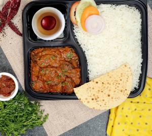Mushroom Masala Rice Thali