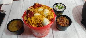 Chicken 65 Bucket Biriyani 9-10 Persons