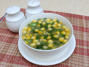 Sweet corn veg soup