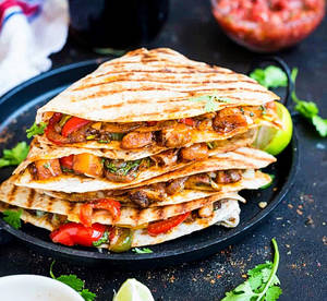 [VEG] Mushroom Pepper Quesadilla