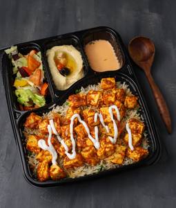 Paneer Shawarma On Herbed Rice