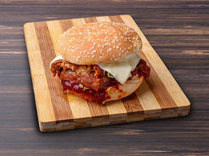 Mutton Kabab Chilli Lava Burger