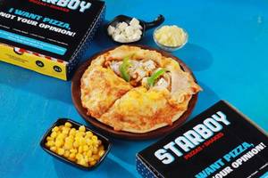 Cheese Burst Corn & Paneer Tikka Stuffed Pizza + Free Coke (250 Ml)