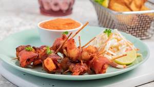 Bacon Wrapped Prawn