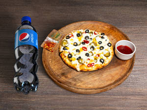 7" Veg Triple Tango Pizza + Pepsi (600 Ml)      