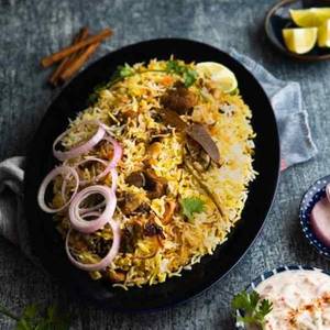 Mutton Biryani With Mutton Curry