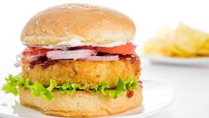 Aloo tikki cheese burg