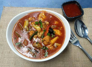 Wok Tossed Exotic Vegetables In Chilli Basil Sauce