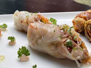 Vietnamese Rice Paper Roll Chicken