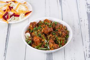 Veg Dry Manchurian + Veg Fried Rice + Salad + Jeeru Masala Cold Beverage [200ML]