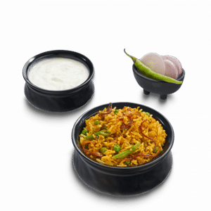 Veg. Biryani With Dahi