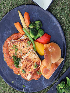 Pan Grilled Cottage Cheese With Peri Peri Sauce