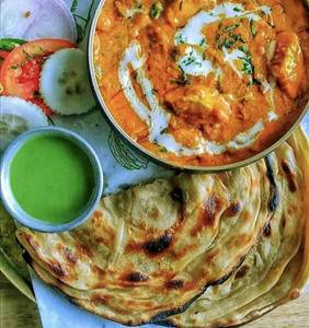 Kadhai Paneer + 2 Lachha Paranthas