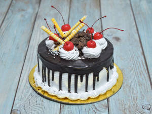 Eggless Black Forest Plain Cake