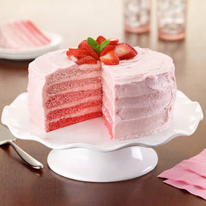 Straberry Eggless Cake
