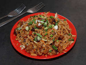 Single Veg Manchurian Schezwan Bhel 