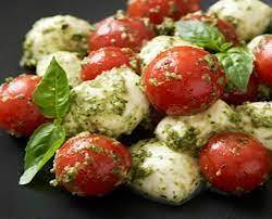 Brie & Bocconcini Pesto Chetty Tomato Caprese Salad
