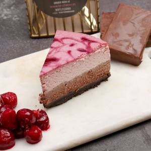 Raspchococherry Cheesecake Slice