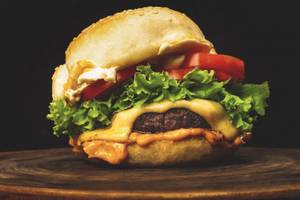 Crispy Veg With Cheesy Burger