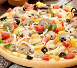 Happy Black Olive Pizza