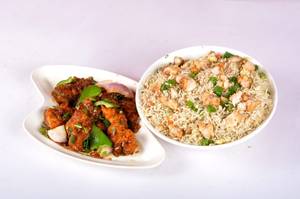 Chicken Fried + Chicken Manchurian Dry