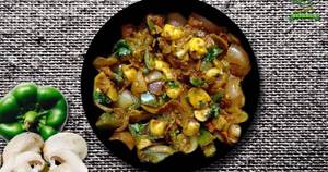 Mushroom matar curry                