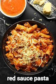 Cheesy Red Sauce Pasta [ Penne Pasta]