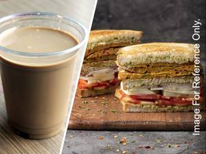 Veg Club Sandwich + Cold Coffee