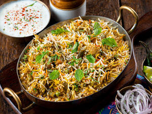 Vegan Hyderabadi Biryani