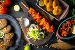 Special Veg Kebab Platter 12 Pcs