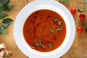 Creamy Smoked Tomato + Barley Soup