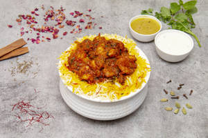 Zafrani Prawn Biryani (plate)