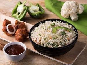 Veg Fried Rice & Gobi 65