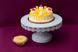Pineapple Vanilla Eggless Cake