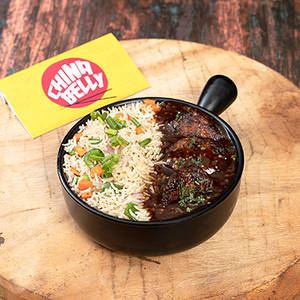 Veg Fried Rice with Veg Manchurian Bowl