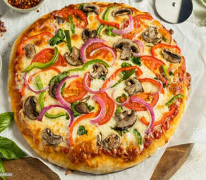 Happy Mushroom Olive Pizza