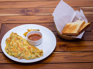 Masala & Cheese Egg Omelette