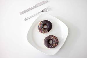 Dark Chocolate Rainbow Donut (1 pc)