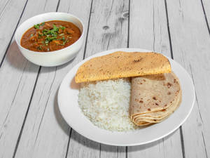 Paneer Masala With Rice & Roti Combos(Paneer Masala + Plain Rice + 4 Roti + 1 Papad)