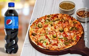 7 Veg Mexicana Pizza + Pepsi 600 ml PET Bottle