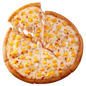 Golden corn pizza