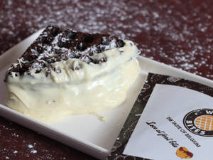 Dark and White Temptation Waffle