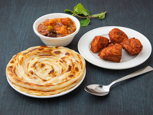Chicken 65 (4pc) With Indian Bread Combo