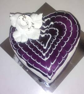 Heart Shape Blue Berry Cake (eggless)