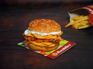 Chicken Cheese Chilli Stufflette Burger