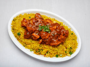 Chicken Hyderabadi Rice With Dry Masala