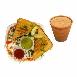 Sahu Special Chai + Paneer Bhurji Sandwich With Brown Bread